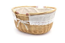 Fruit basket rattan storage basket Jinliu home gift basket bamboo basket tote basket pastoral garden picnic basket