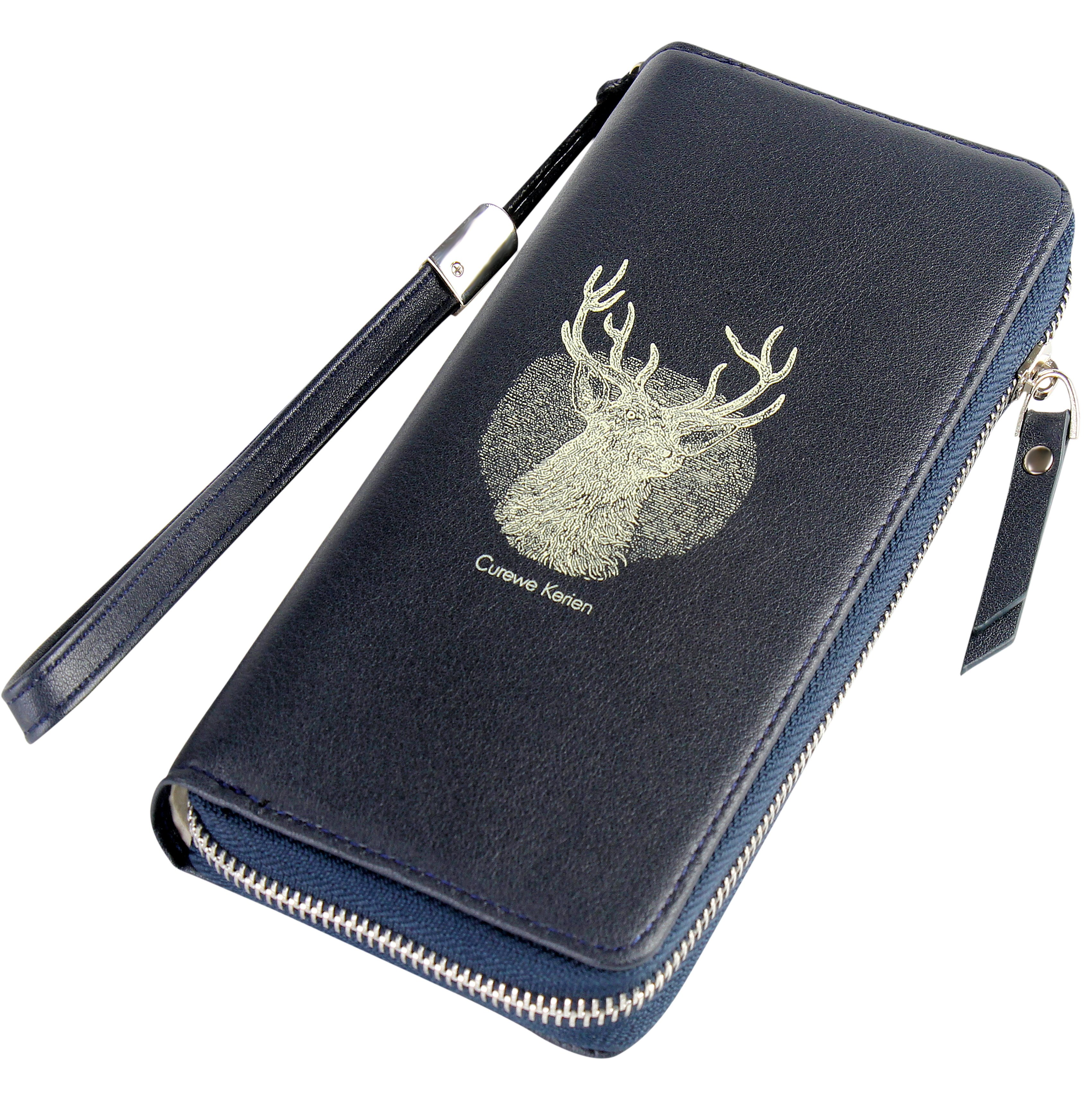 Wallet men's long version zipper clutch fashion youth multi-card clutch bag business simple soft leather clutch tide