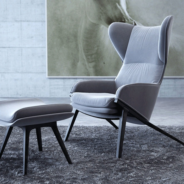 Single study sofa chair simple modern living room small apartment fabric tiger chair Nordic leisure balcony small sofa