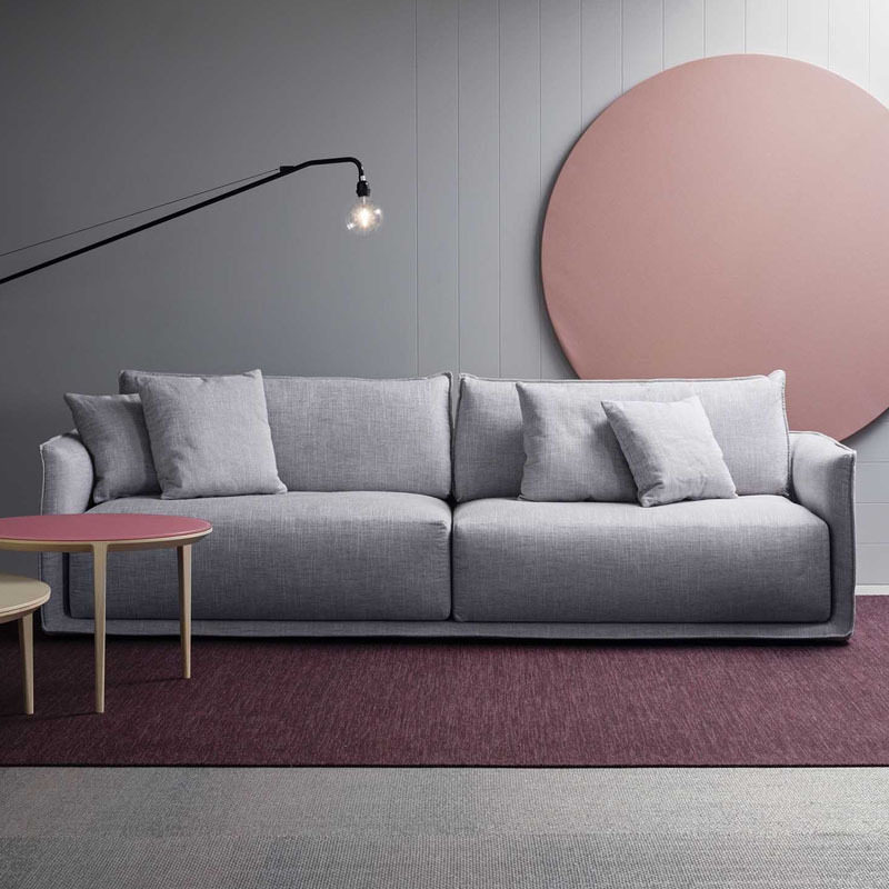 Nordic Fabric Sofa Minimalist Designer Japanese Casual Sofa Three-seat Simple Cotton Linen Removable and Washable