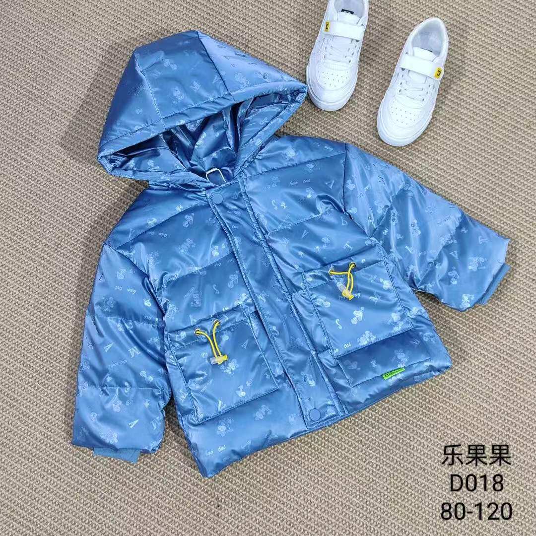 Lagofruit A19 blue down coat in blue