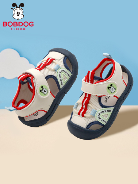Babudou Infant and Toddler Shoes, Summer Breathable Toe-Toe Sandals, Non-Slip Soft-Soled Velcro Functional Shoes for Men and Women