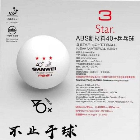 18 New listing Three-dimensional ABS anti-playing high elastic seam 40 plus Samsung table tennis ball game