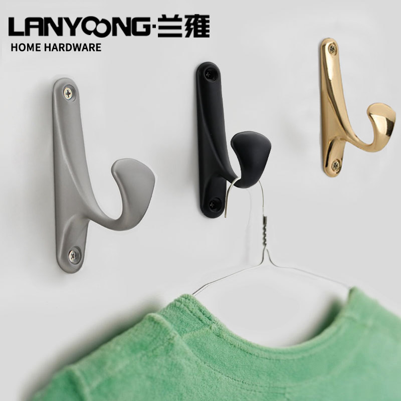 Creative hanging clothes hook coat hat hook wall decoration single hook wall wall wall hanging simple wardrobe entrance into the door Lan Yong