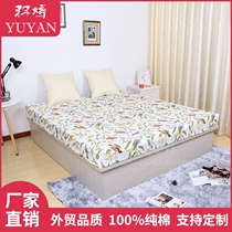 60 cotton satin fitted sheet plush cotton cotton cotton bed cover Single tatami Simmons mattress protective cover custom