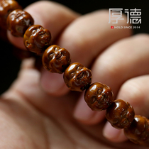 Purple Golden Mouse carved bracelets mens Maitreya buddus bracelets female three-eyed Bodhi boutique Buddha beads play