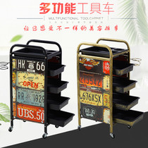 Retro hair beauty cart barber shop perm dyeing tool cart hair salon trolley new European cart