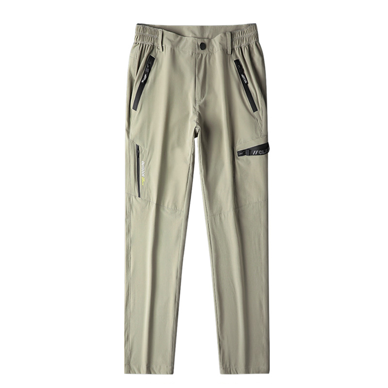 Outdoor quick-drying pants men's 2020 summer all-match elastic straight loose thin casual sports pants nine-point trousers women
