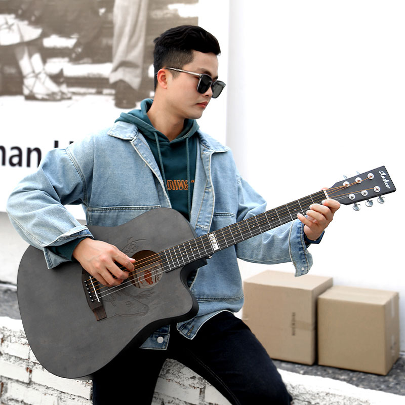 Andrew 38 inch guitar beginner boys and girls exclusive veneer ballad spruce wood novice introductory instrument 41 inch