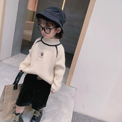 Детский мультяшный трикотажный свитер, пуховик, детская одежда, коллекция 2021