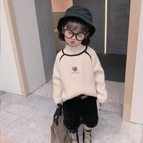 Детский мультяшный трикотажный свитер, пуховик, детская одежда, коллекция 2021