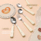 Tableware set 2024 new cute cream style tableware portable outdoor three-piece set ກ່ອງເກັບຮັກສາ tableware ຄົວເຮືອນ