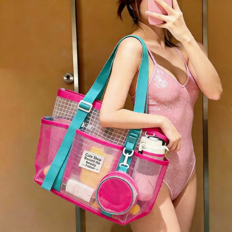 Dry and Wet Separation Swimming Bag, Special Waterproof Bag, Large Capacity Bathing Bag, Mesh Toiletry Bag, Kidsren's Swimsuit Cosmetics Bag