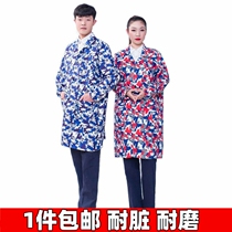 Overalls for men and women long labor insurance clothing camouflage clothing factory clothing aquaculture auto repair dirty wear-resistant blue coat handling coat