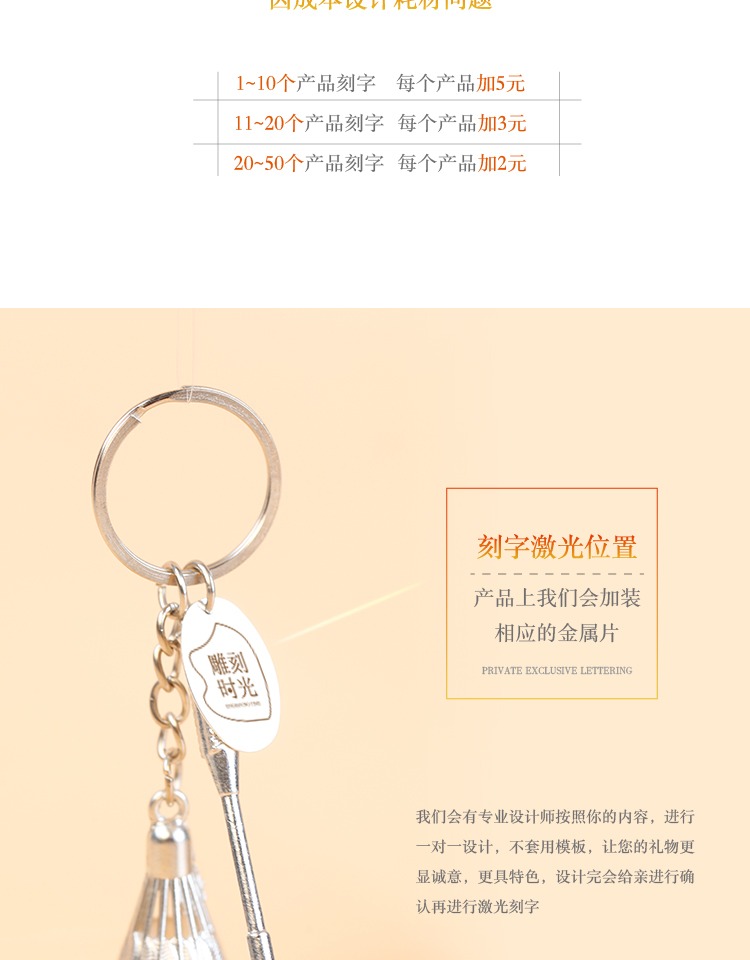 Kim loại Cầu lông Mặt dây Trang sức Vợt Cầu lông Keychain Thể thao Móc chìa khóa Đồ trang trí Cầu lông giá quả cầu lông