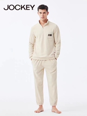 Пижама jockey国际品牌正品秋冬男士摇粒绒家居服保暖男休闲睡衣时尚套装