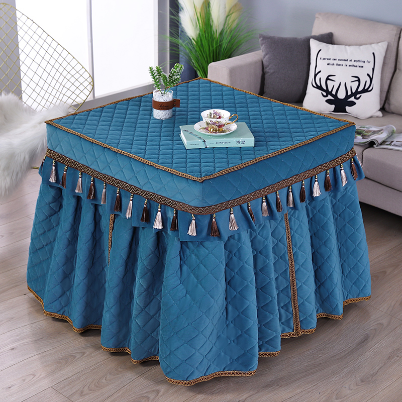 Skirt-style suede electric stove hood toasted fire stove cover set square thick electric warm table baking fire by table clog machine table cover sleeve