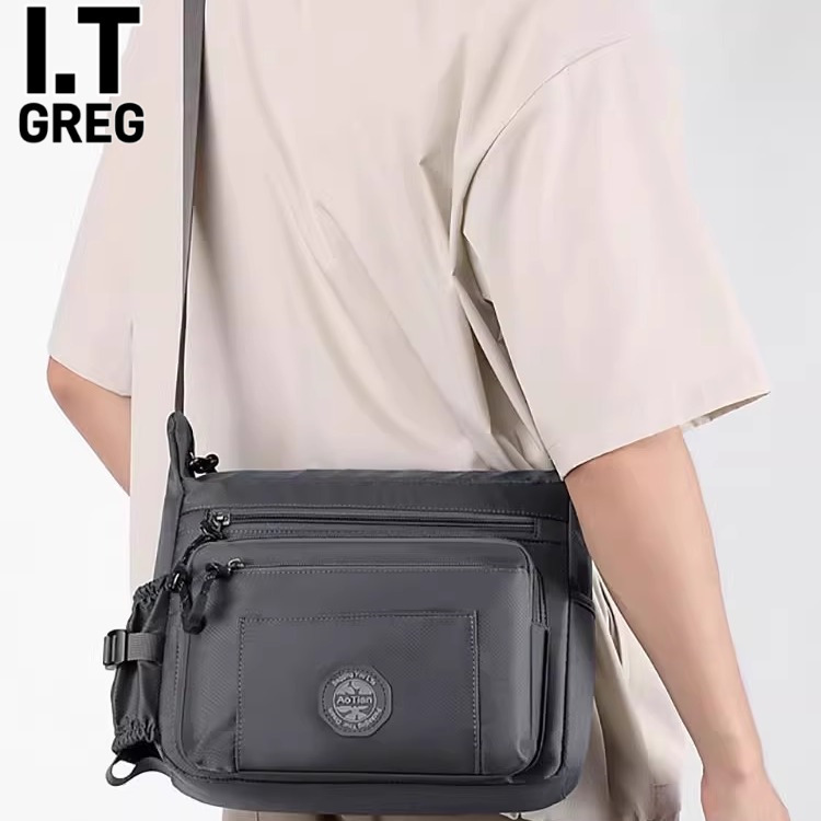 Hong Kong I.Tgreg Men's Crossbody Bag Large Capacity Commuter Messenger Bag Outdoor Crossbody Backpack Fashion Tool Bag Hong Kong I.Tgreg Men's Crossbody Bag Large Capacity Commuter Messenger Bag Outdoor Crossbody Backpack Fashion Tool Bag