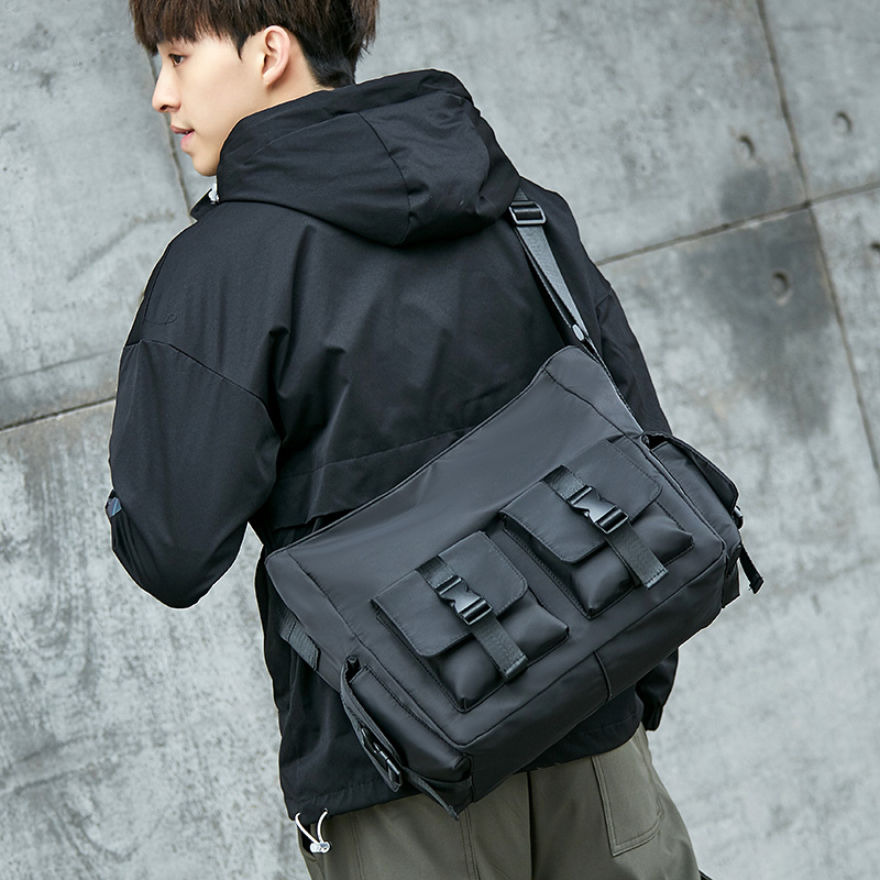 Hong Kong I Tgreg messenger bag men's Japanese tooling canvas student messenger bag ins backpack wild shoulder bag