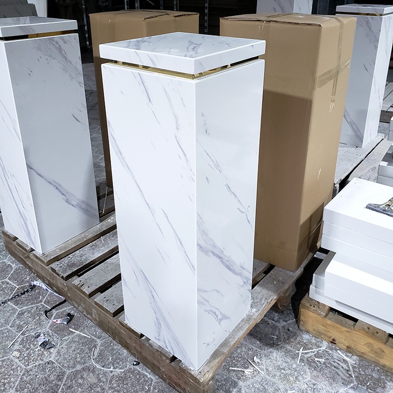 Marble Base Modern Villa Living Room Living Room Light Lavish High-end Floor Decoration Upright stand Stand Base Sculpture Pendulum Table