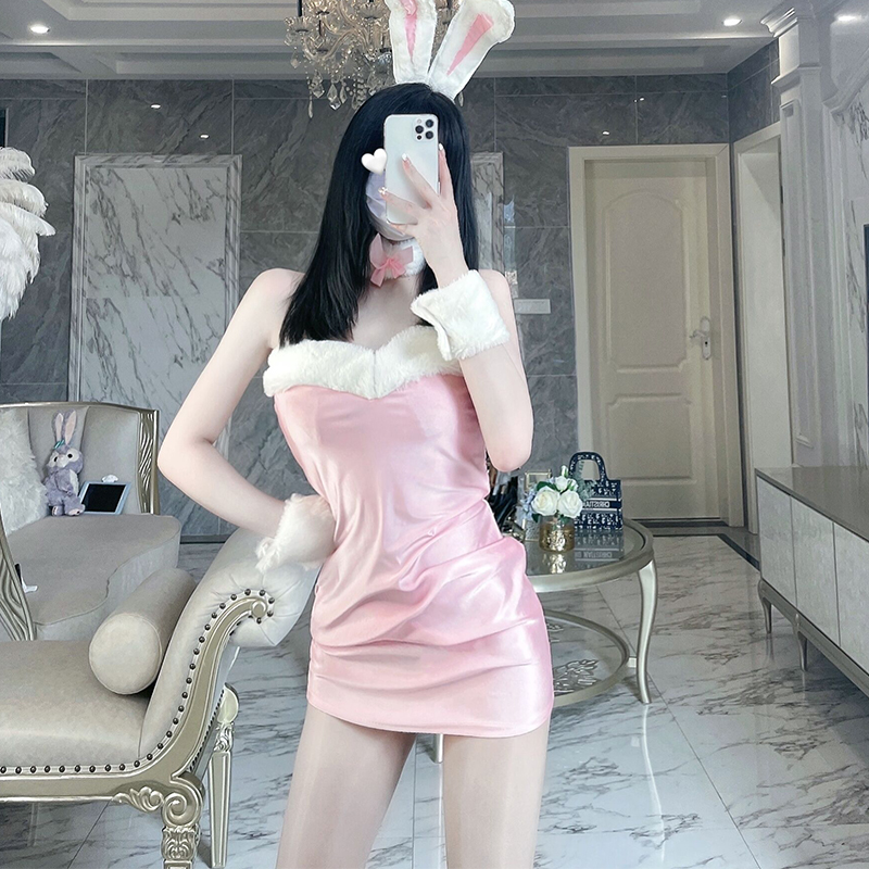 cosplay rabbit girl uniform seduces sexy mood pyjamas pure desire windy pink adorable plush rabbit clothing cos