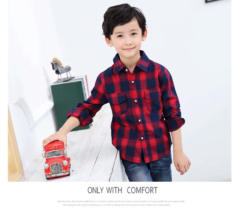 Chemise garcon à manche longue en coton - Ref 2075270 Image 18