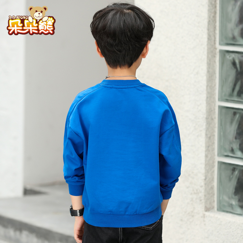 Boys dài sleevet t-shirt cotton mùa thu váy 2020 lớn áo thun hit đáy trẻ em dành cho trẻ em khí nước ngoài mới trượt áo khoác trẻ em ướt của.