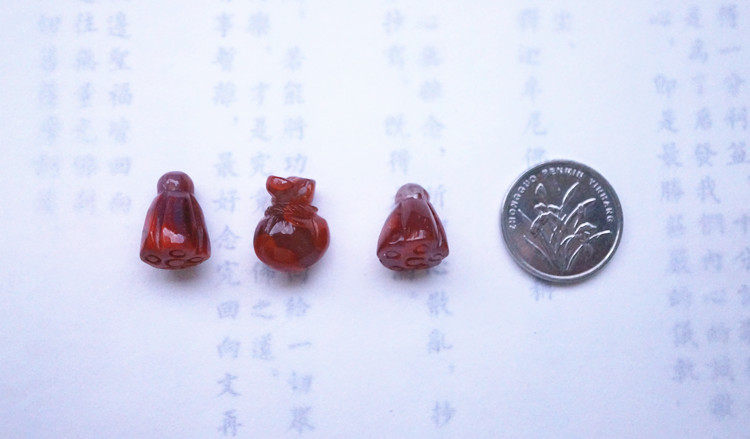 DIY аксессуары 精选四川凉山冰飘火焰纹满色满色南红玛瑙小吊坠叶子莲蓬杂件diy