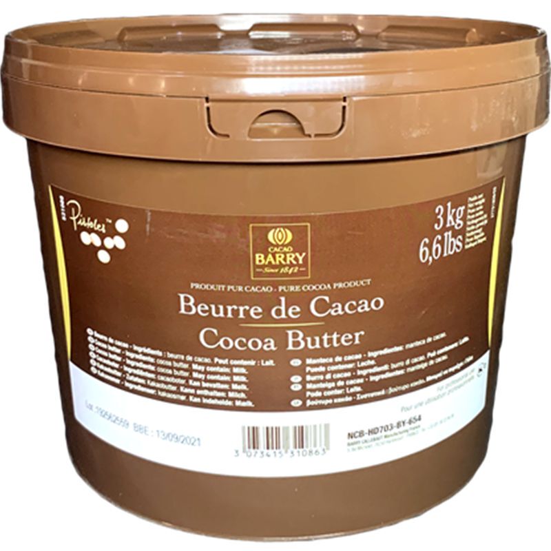 Cocoa Bailey Cocoa Butter 3kg Imported from Belgium Granulated Cocoa Butter Chocolate Baking