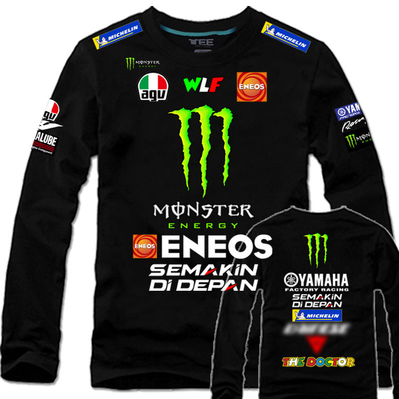 Pure Cotton Long-Sleeved T-Shirt for Men Rossi Motogp Factory Team Yamaha Motorcycle Training Motorcycle Racing Team Uniform T-Shirt Pure Cotton Long-Sleeved T-Shirt for Men Rossi Motogp Factory Team Yamaha Motorcycle Training Motorcycle Racing Team Uniform T-Shirt