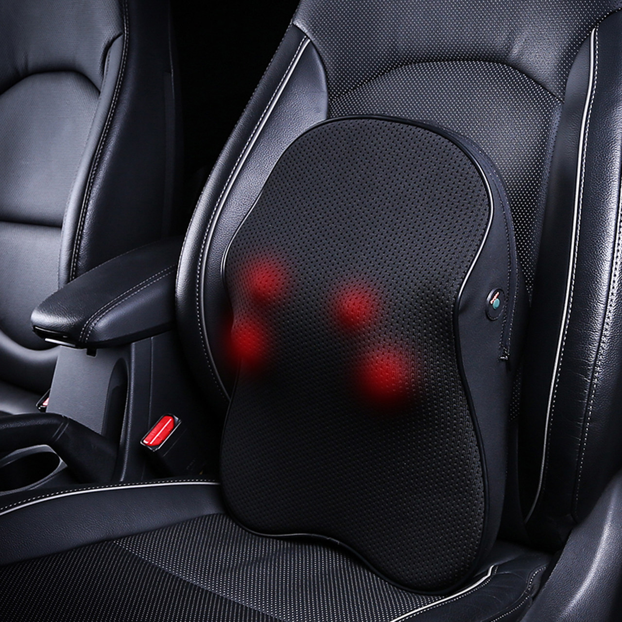 Car multi-function massage headrest car electric massage waist support home neck pillow heating massage cushion for father