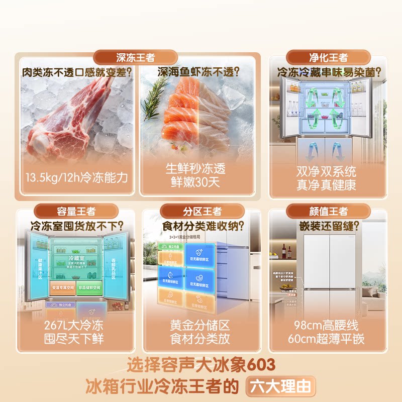 容声BCD-603Q50CZLBD冰箱图片