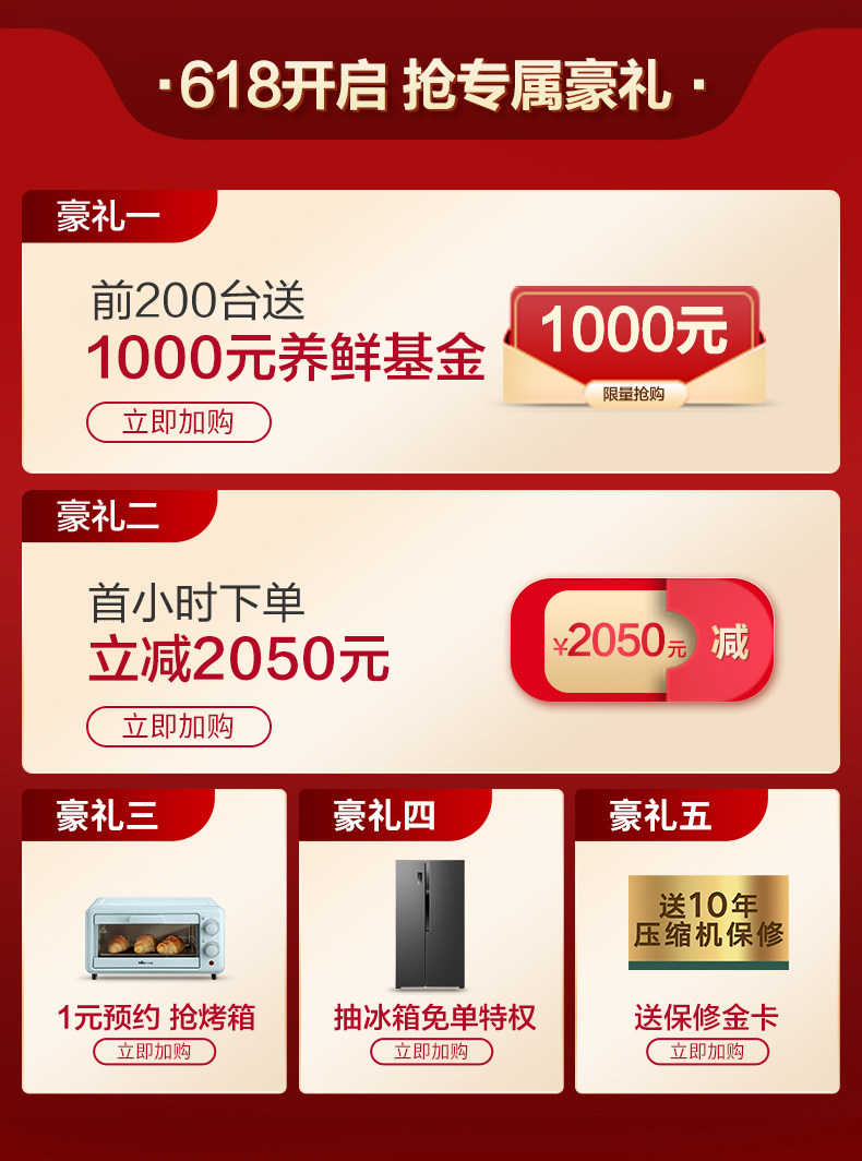 容声 一级变频 风冷 对开门冰箱 649L 图1