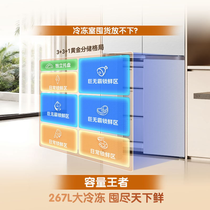 容声BCD-603Q50CZLBD冰箱图片