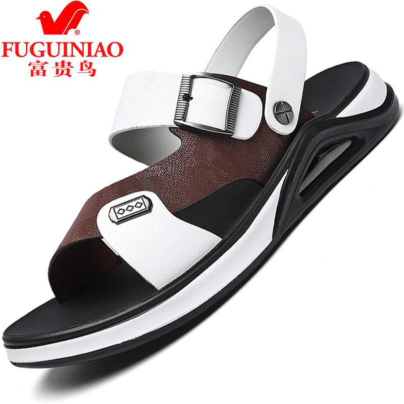 Fugui bird men sandals 2022 new sandals men's breathable outdoor beach shoes Summer Korean version Leisure cool tug