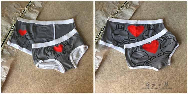 2 túi bông dễ thương phim hoạt hình vài đồ lót nam boxer ladies tam giác đồ lót cờ Mỹ