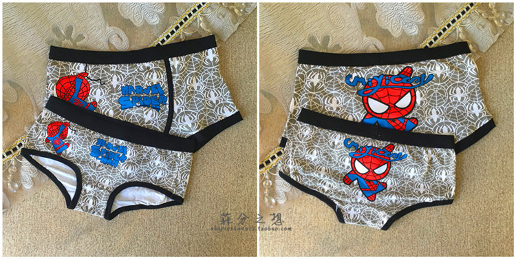 2 túi bông dễ thương phim hoạt hình vài đồ lót nam boxer ladies tam giác đồ lót cờ Mỹ