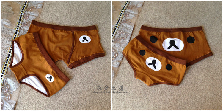 2 túi bông dễ thương phim hoạt hình vài đồ lót nam boxer ladies tam giác đồ lót cờ Mỹ