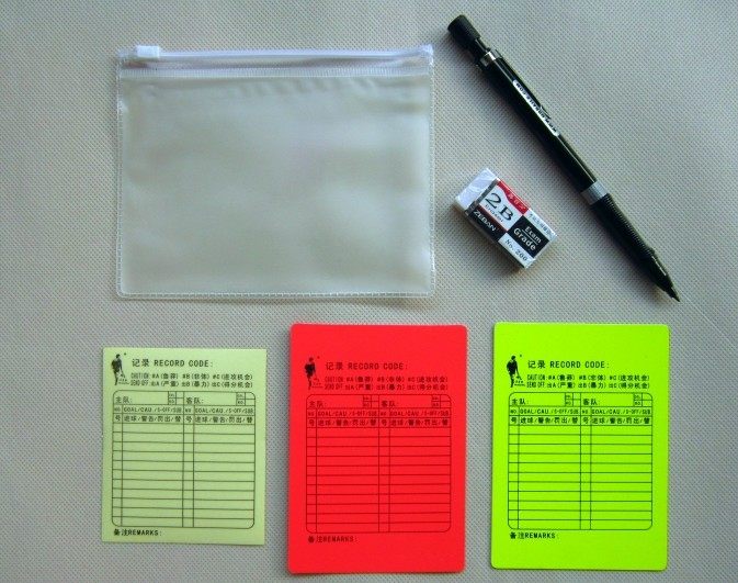Record card Football referee record card Red and yellow card record card set Transparent record card