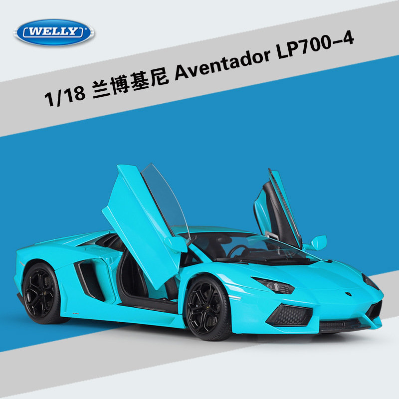 Welly 1:18 Lamborghini Aventador Lp700 Sports Car Simulation Alloy Car Model Finished Toy