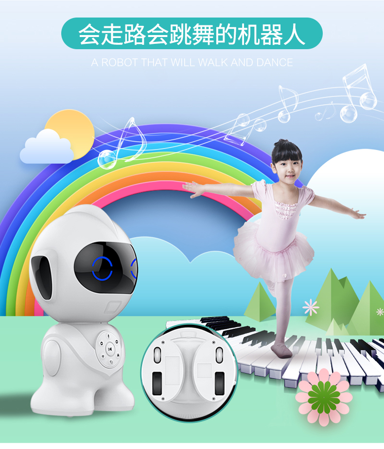 Robot thông minh trẻ em wifi giáo dục sớm máy có thể sạc lại máy học kể chuyện máy 0-3-6 tuổi đồ chơi giáo dục búp bê em bé