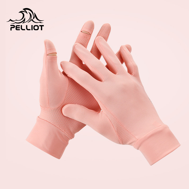Burhy and outdoor sunscreen gloves new summer anti-UVupf50 touch screen breathable riding dew finger gloves