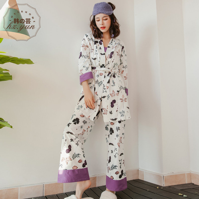 Pyjama pour femme en Coton à manches - Ref 2995221 Image 5