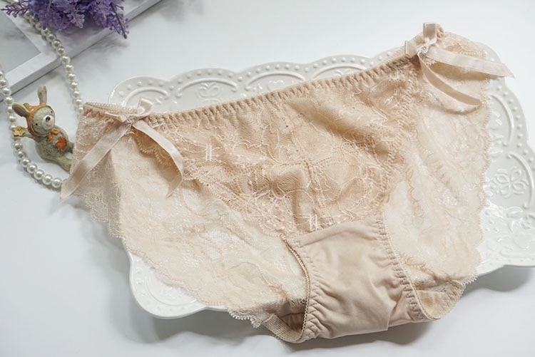 4 Sexy Japanese Sexy All Lace Trace Comfort Soft, Transparent Black Shorts Women's Panties Triangle
