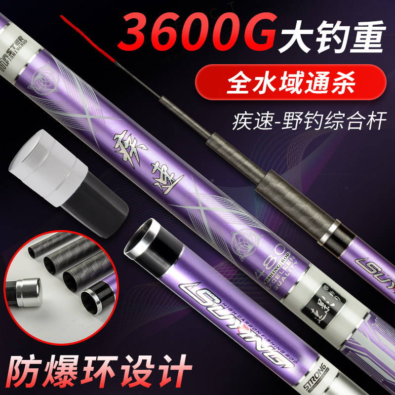 Speed Movie 19 Tune Wild Fishing Rod Big Things Imported Carbon Super Light Super Hard Black Pit Carp Rod Lanon Fishing Rod Fishing Rod