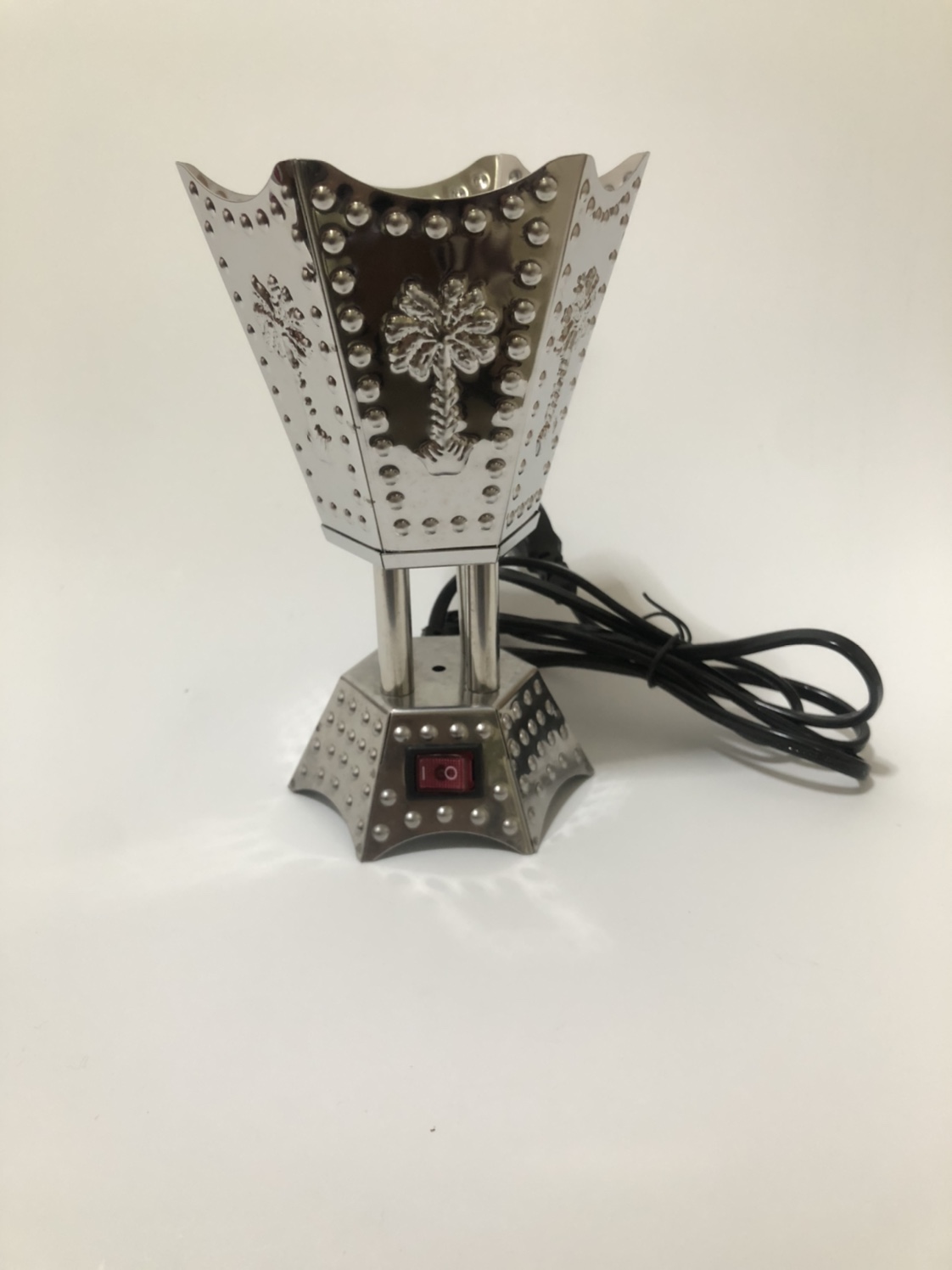 electric income burner Middle Eastern incense burner Arab incense burner Small hexagonal Silver