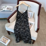 Летняя одежда, платье-комбинация, мини-юбка, футболка, шифоновый комплект, платье, большой размер, подходит для полных девушек, по фигуре, цветочный принт