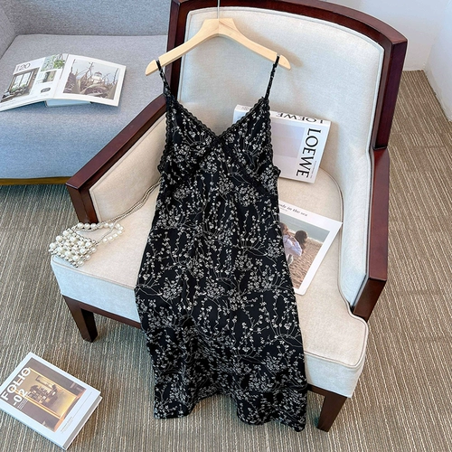 Летняя одежда, платье-комбинация, мини-юбка, футболка, шифоновый комплект, платье, большой размер, подходит для полных девушек, по фигуре, цветочный принт