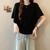 Летняя трикотажная цветная футболка, большой размер, круглый воротник