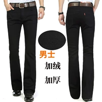 Mùa đông mới dày cộng với nhung cao eo quần ống loe nam thun micro-la jeans slim giải trí thời trang giản dị quần áo nam mùa hè